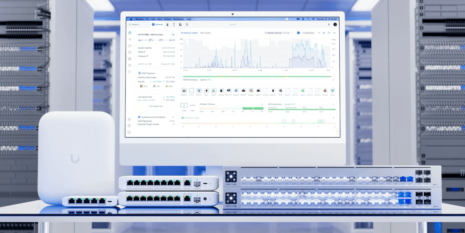 Infraestructura de red instalada y organizada